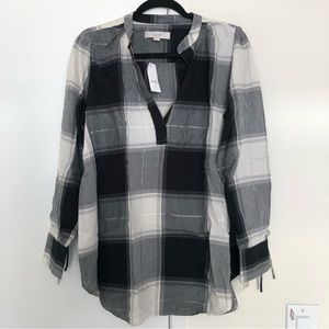 Loft Maternity Plaid Shirt NWT
